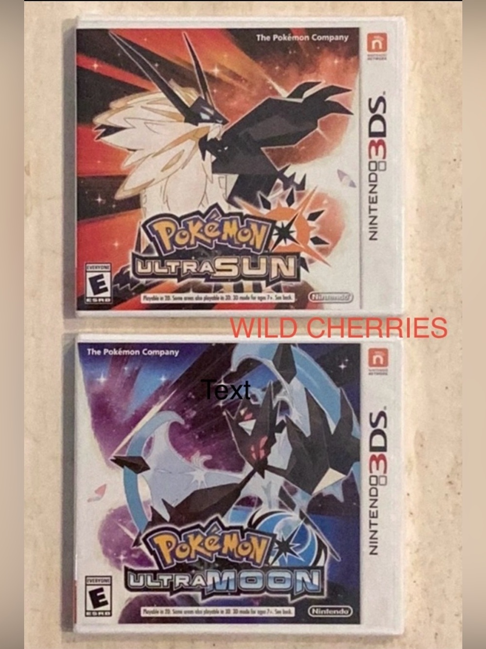 New Pokemon Ultra Sun Nintendo 3DS Game & New Pokemon Ultra Moon 3DS Games Lot